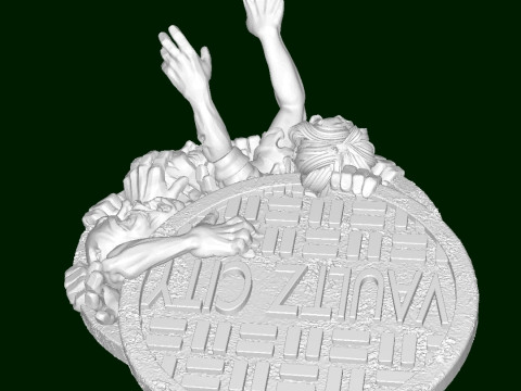 Zombiemanhole 3D Print Model