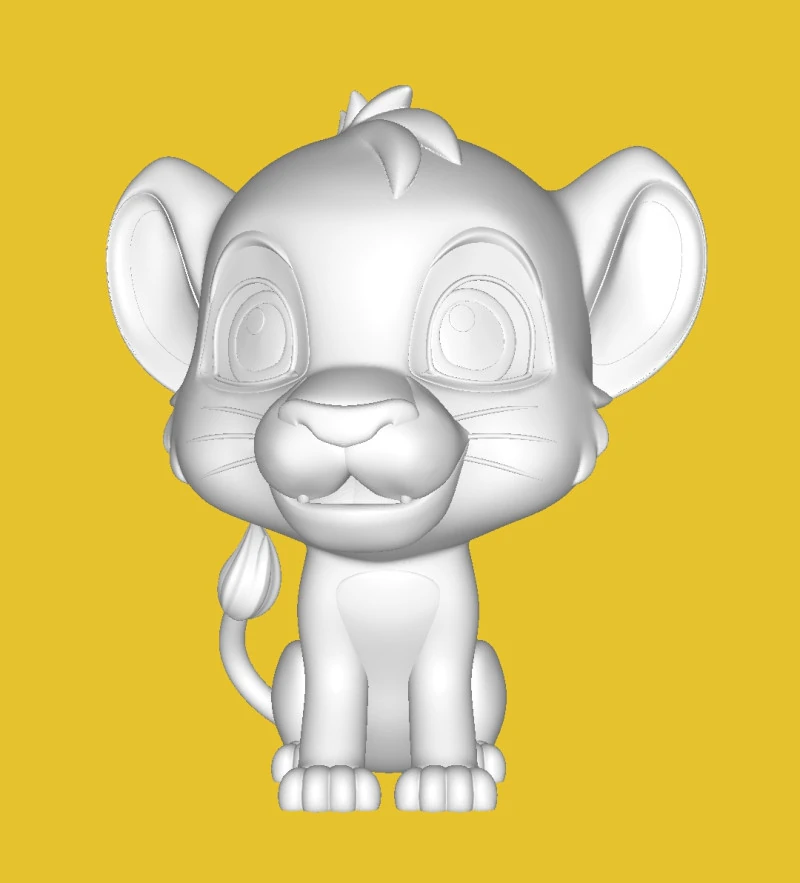 Simba 3D Print Model .c4d .max .obj .3ds .fbx .stl .blend 