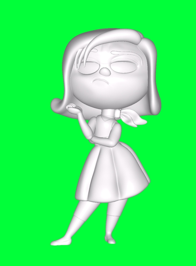 Disgust 3D Print Model .c4d .max .obj .3ds .fbx .stl .blend 