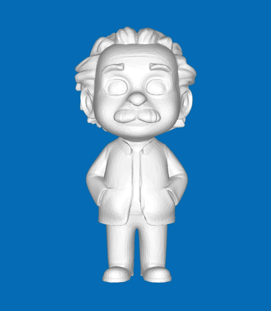 Albert Einstein 3D Print Model .c4d .max .obj .3ds .fbx .stl .blend 