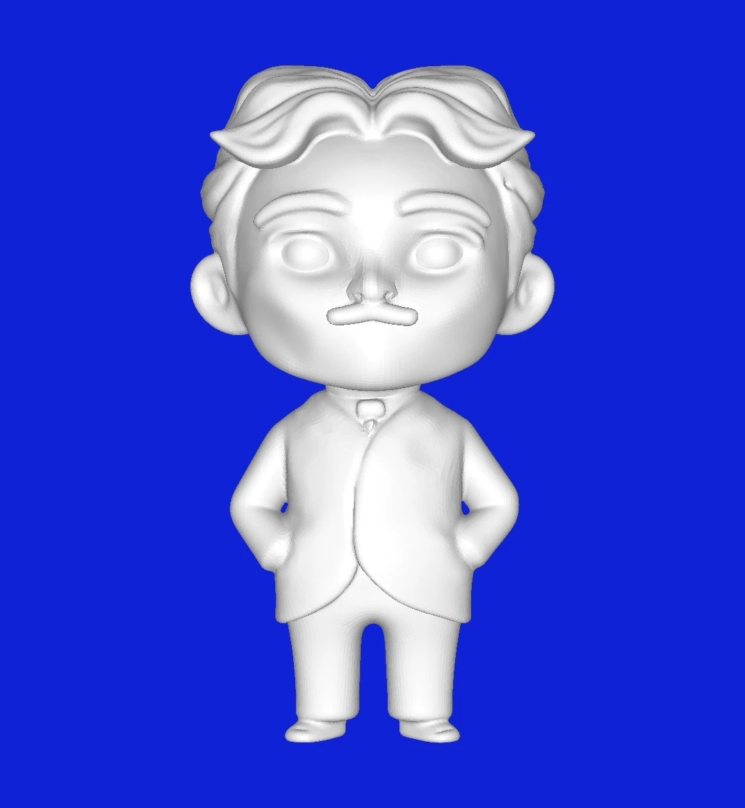 Nikola Tesla 3D Print Model .c4d .max .obj .3ds .fbx .stl .blend 