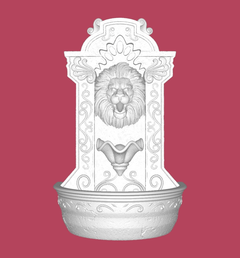 Lion Fountain 3Dプリントモデル .c4d .max .obj .3ds .fbx .stl .blend
