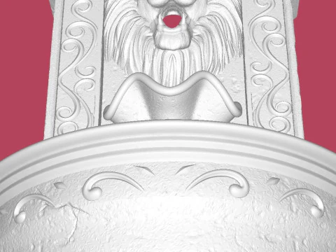 Lion Fountain 3D Print Model