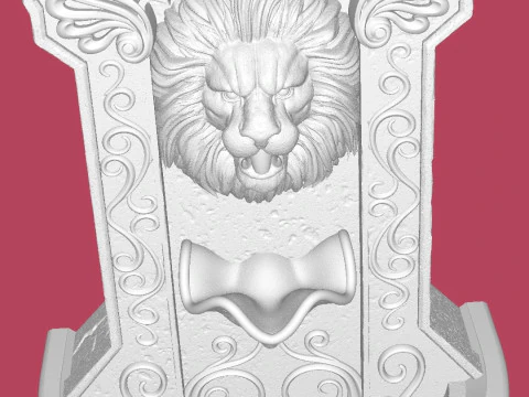 Lion Fountain 3D Print Model
