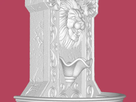 Lion Fountain 3D Print Model