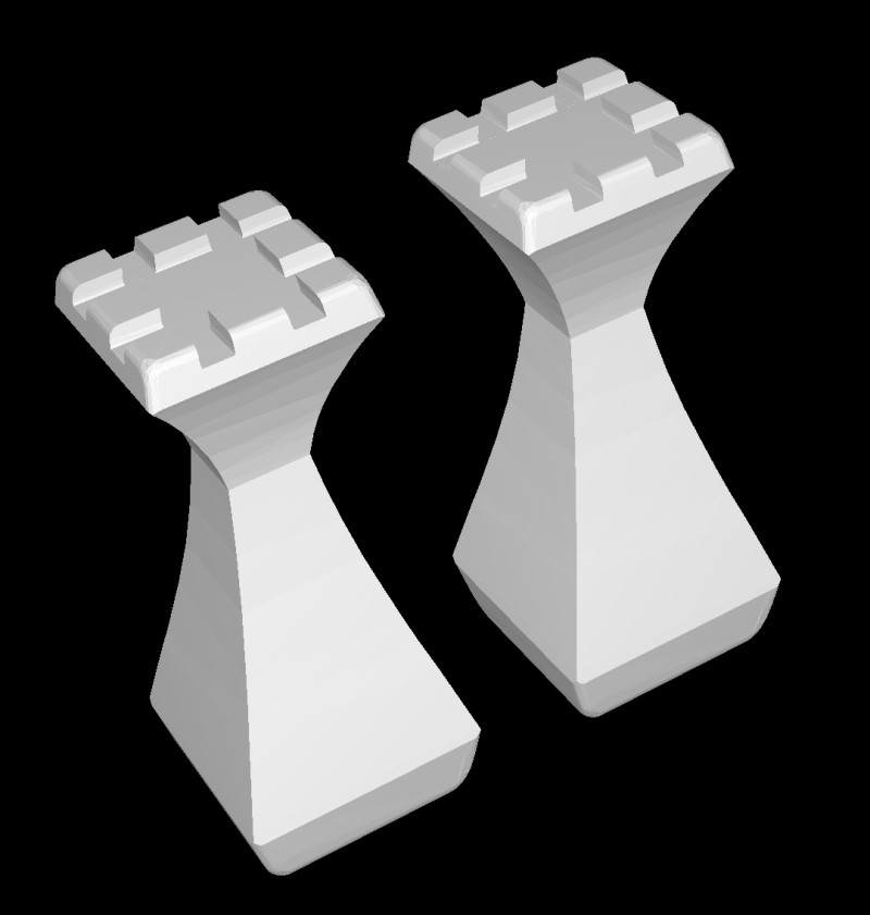 Forma Chess Set with Box Model do druku 3D .c4d .max .obj .3ds .fbx .stl .blend 
