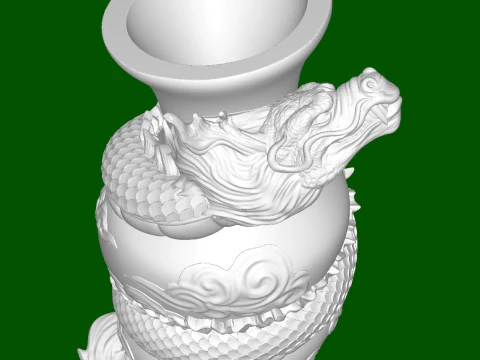 Ваза, обгорнута драконом 3D Принт Модель