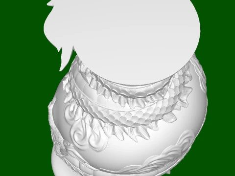 Dragon Wrapped Vase 3D Print Model