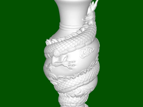 Dragon Wrapped Vase 3D Print Model