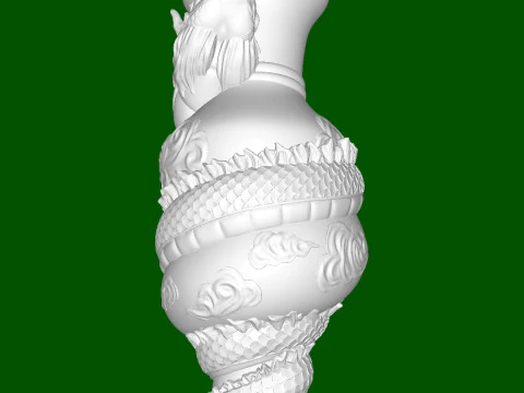 Dragon Wrapped Vase 3D Print Model