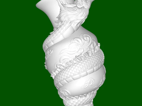 Dragon Wrapped Vase 3D Print Model