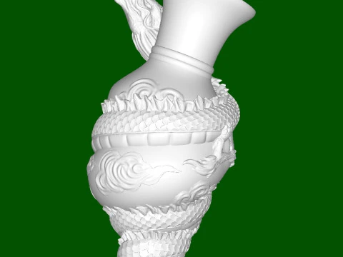 Dragon Wrapped Vase 3D Print Model