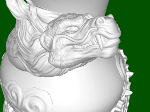 Dragon Wrapped Vase 3D Print Model