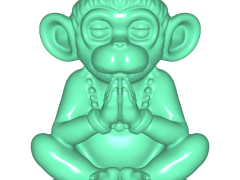 Monkey Meditating Modèles 3D en vedette