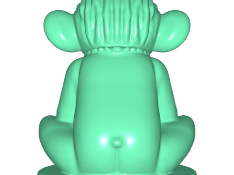 Monkey Meditating 3D-Druckmodell