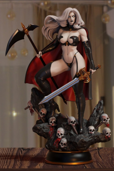 Lady Death 3D 打印模型 .c4d .max .obj .3ds .fbx .stl .blend 