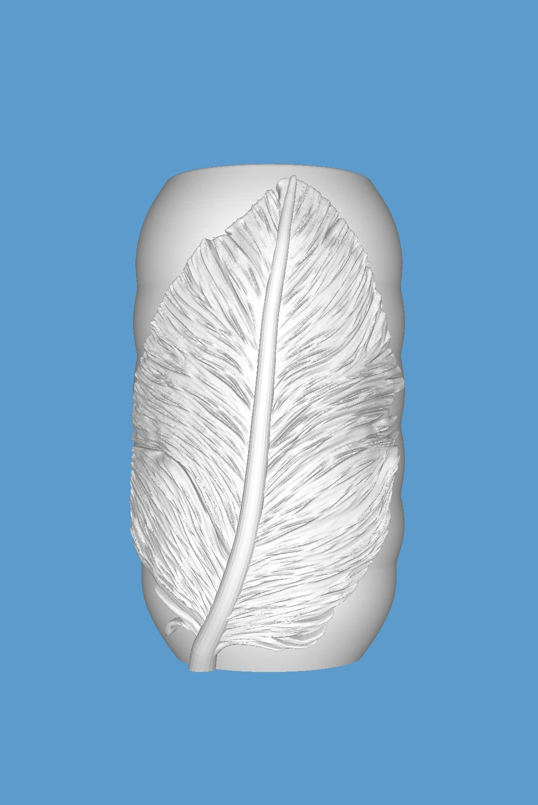 Feather Bloom Vase 3D Print Model .c4d .max .obj .3ds .fbx .stl .blend 