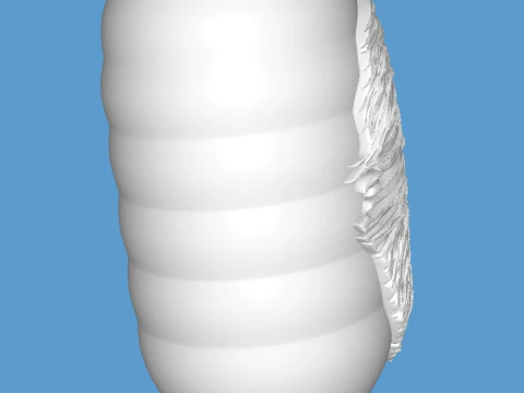 Feather Bloom Vase 3D Print Model