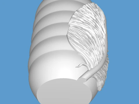 Feather Bloom Vase 3D Print Model