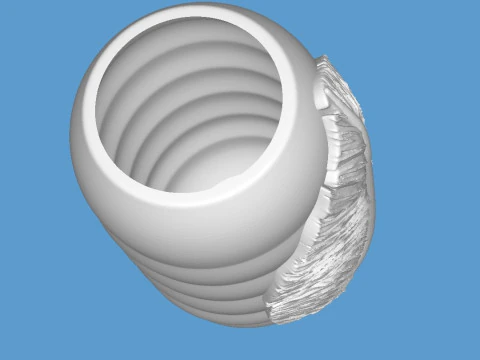 Feather Bloom Vase 3D Print Model