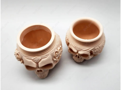 Skull Amphora Model Cetak 3D