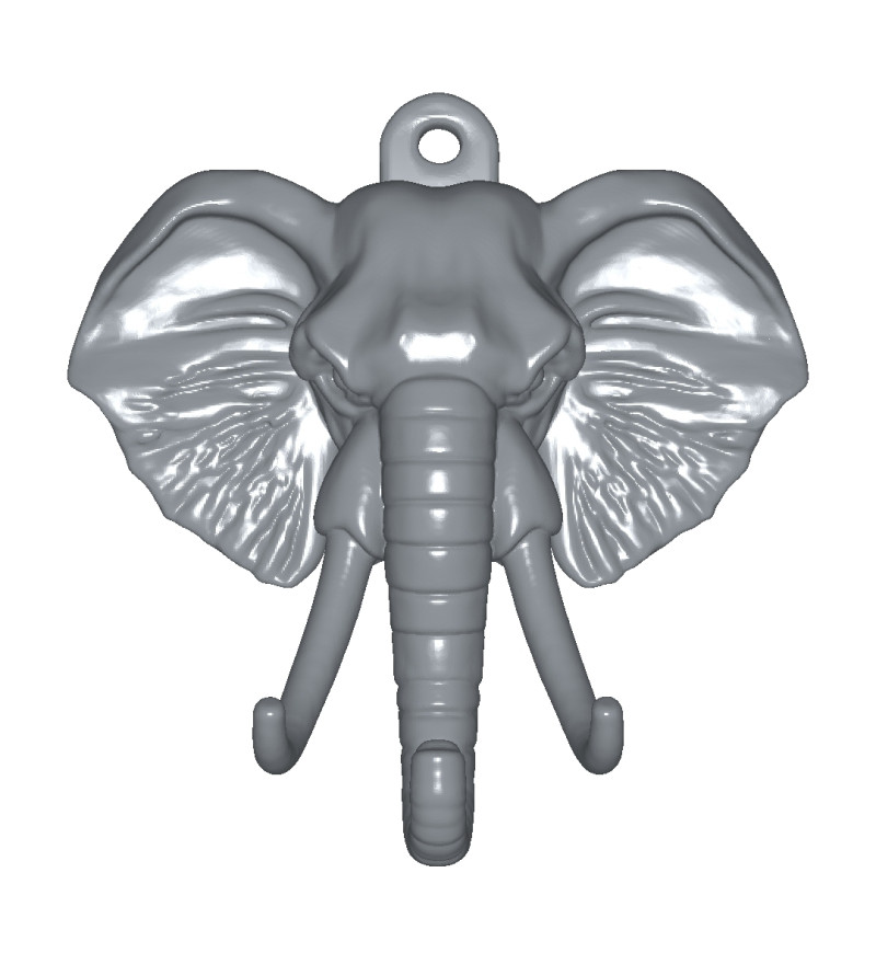 Elephant WallHook 3D Принт Модель .c4d .max .obj .3ds .fbx .stl .blend 