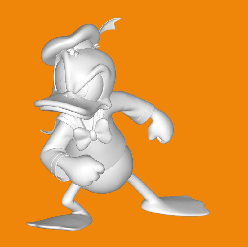 Pato Donald 3Dプリントモデル .c4d .max .obj .3ds .fbx .stl .blend 