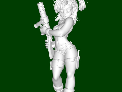 Bulma Sexy 3D Print Model
