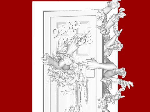 Zombified door 3D-Druckmodell