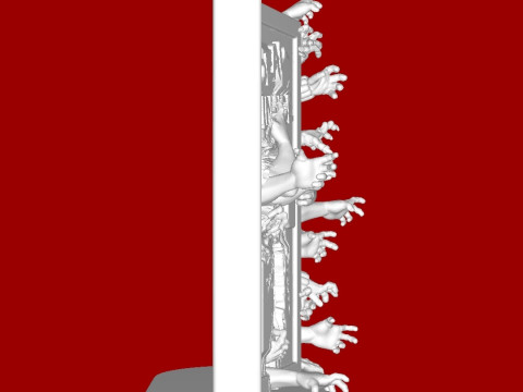 Zombified door 3D Print Model