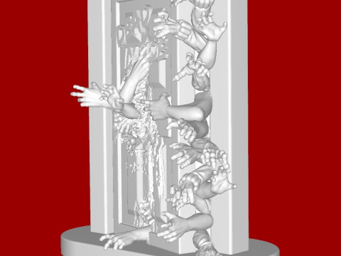 Zombified door 3D Print Model