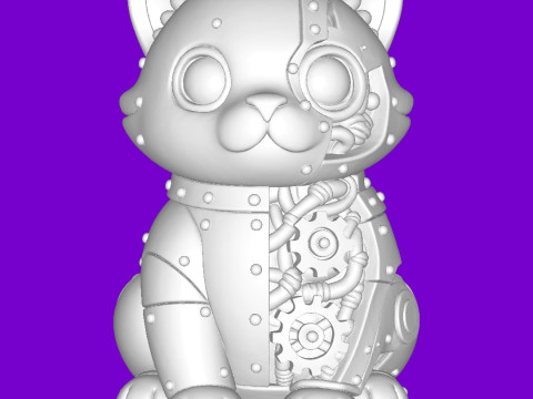 Cybrrr-cat-steampunk-sentinel 3D 프린트 모델