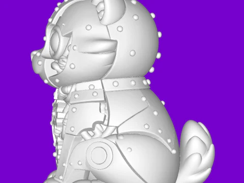 Cybrrr-cat-steampunk-sentinel 3D Print Model