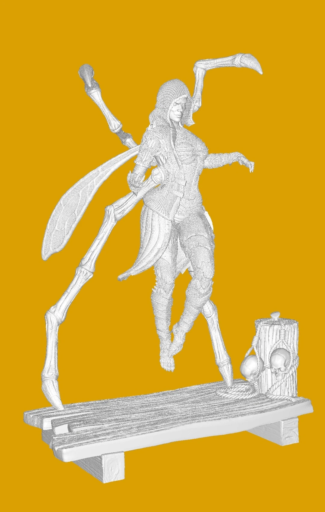 D-Vorah Mortal Kombat 3D Print Model .c4d .max .obj .3ds .fbx .stl .blend 