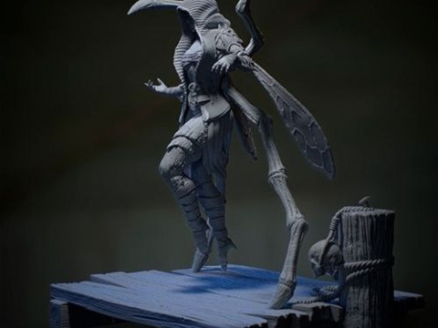 D-Vorah Mortal Kombat 3Dプリントモデル