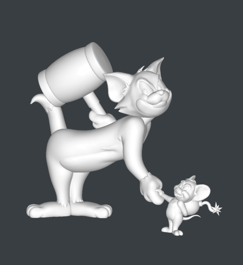 Tom and Jerry Modello di stampa 3D .c4d .max .obj .3ds .fbx .stl .blend 