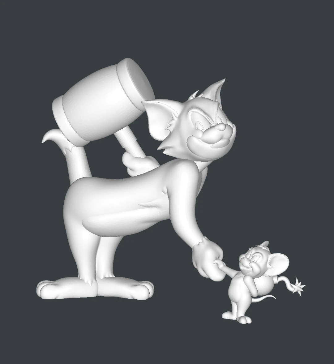 Tom and Jerry 3D Print Model .c4d .max .obj .3ds .fbx .stl .blend 