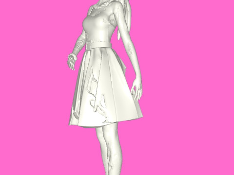 Zombie Barbie 3Dプリントモデル