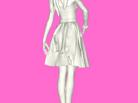 Zombie Barbie 3D Print Model