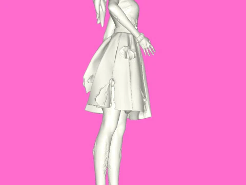 Zombie Barbie 3D Print Model