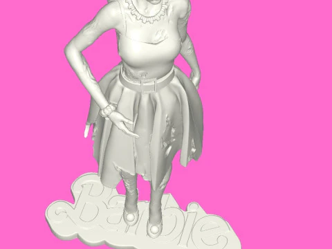 Zombie Barbie 3D Print Model