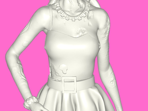 Zombie Barbie 3Dプリントモデル