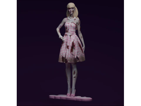 Zombie Barbie 3D Print Model