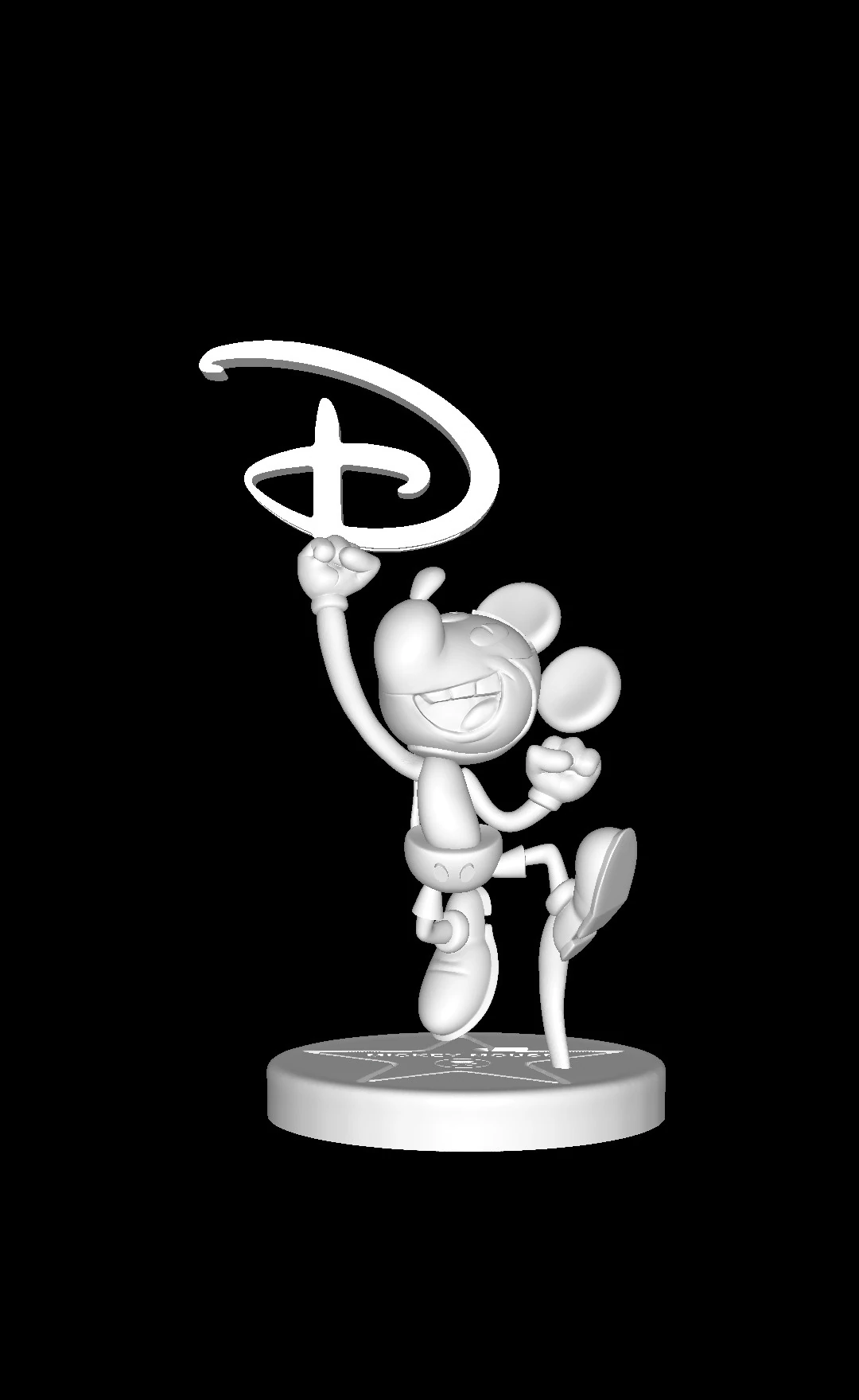 Mickey Mouse - Classic-Diorama 3D Print Model .c4d .max .obj .3ds .fbx .stl .blend