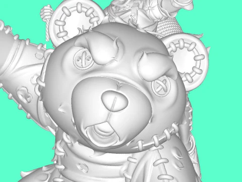 The Sorceress on the bear 3D Print Model