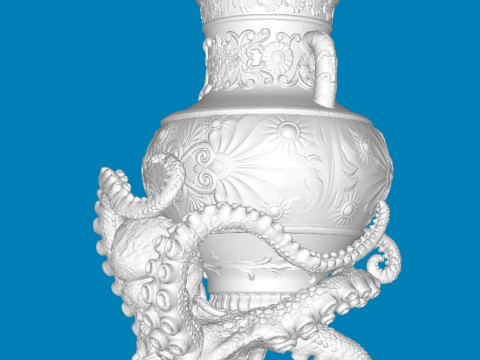 Octopus with an amphora Model do druku 3D