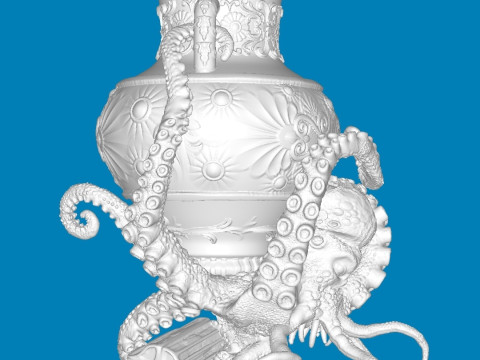 Octopus with an amphora Model do druku 3D