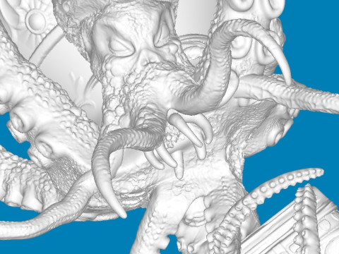 Octopus with an amphora Model do druku 3D