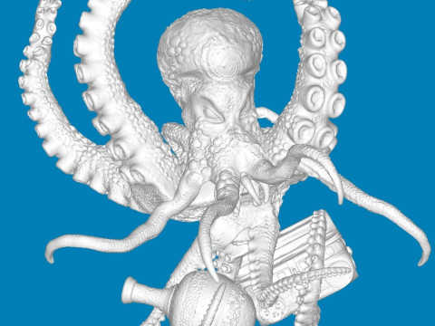 Octopus with an amphora Model do druku 3D