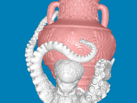 Octopus with an amphora Model do druku 3D